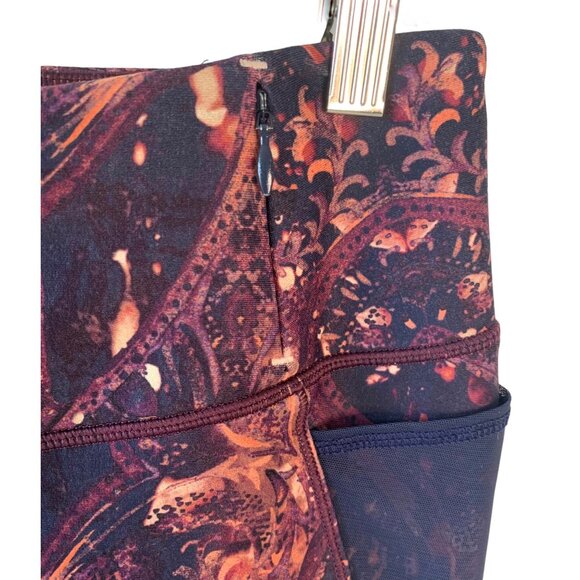 CALIA by Carrie Underwood Navy Mandala Mesh Insets Women's Capri Leggings Medium - Picture 5 of 9